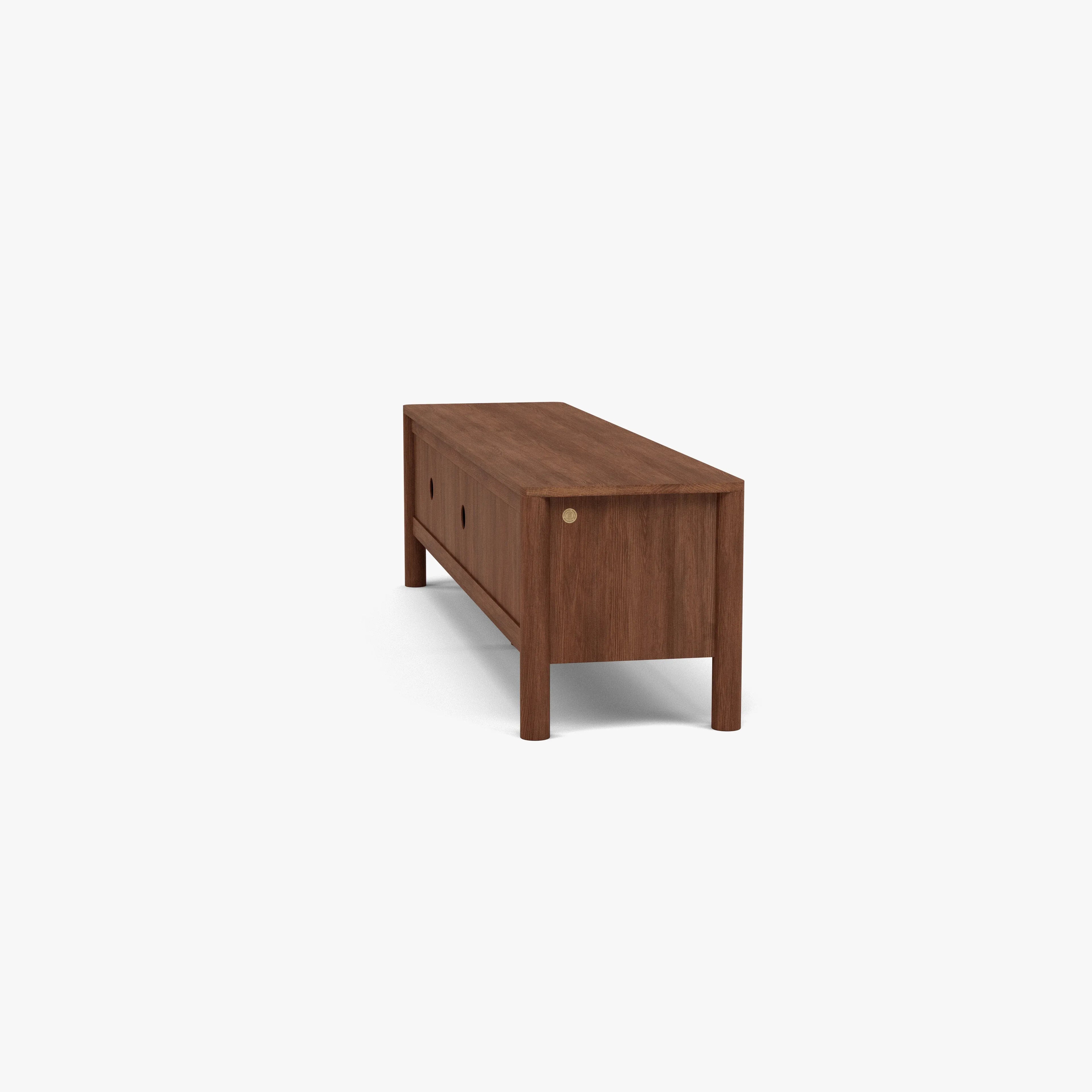 Olivia TV and Media Console 71" x 18" Solid American Walnut