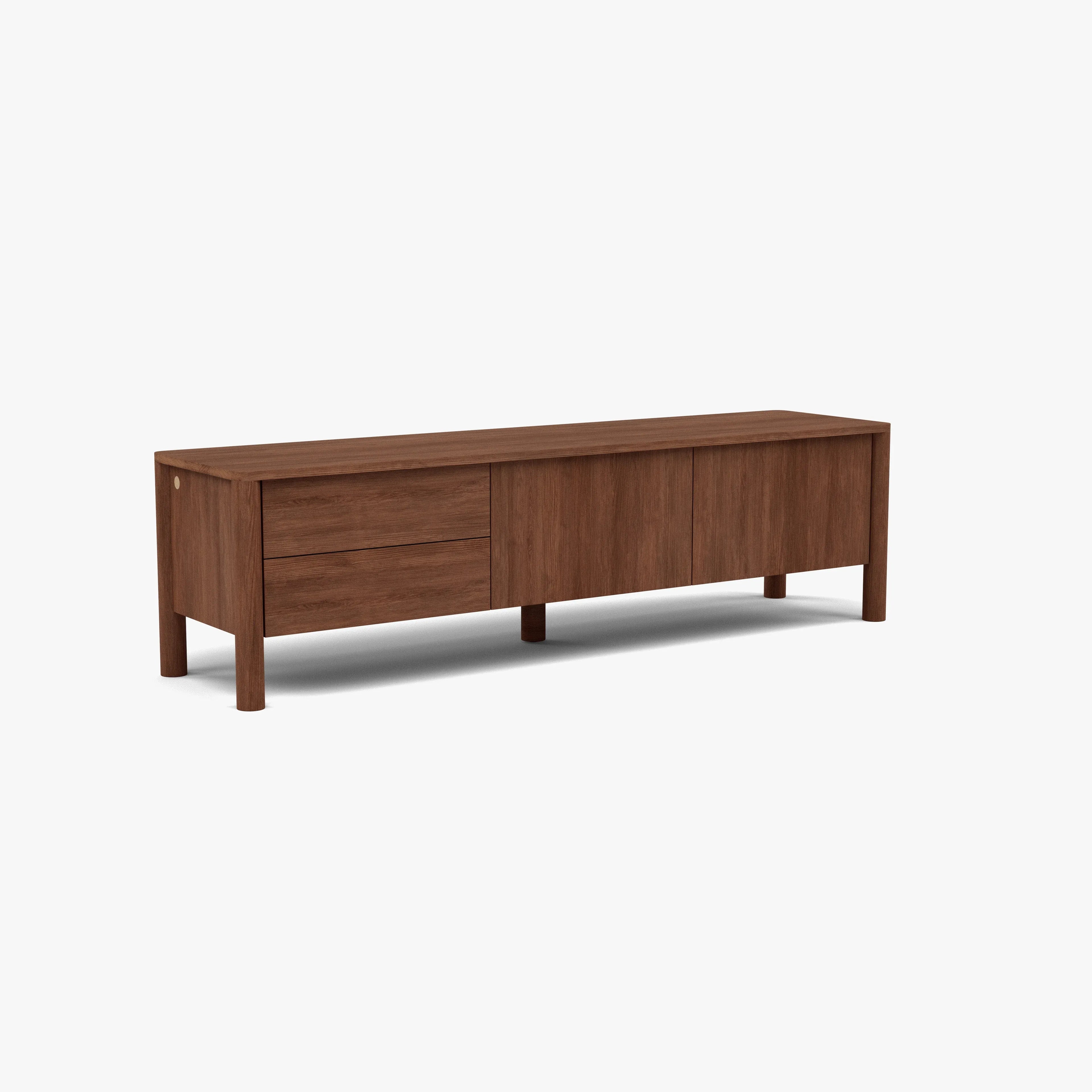 Olivia TV and Media Console 71" x 18" Solid American Walnut