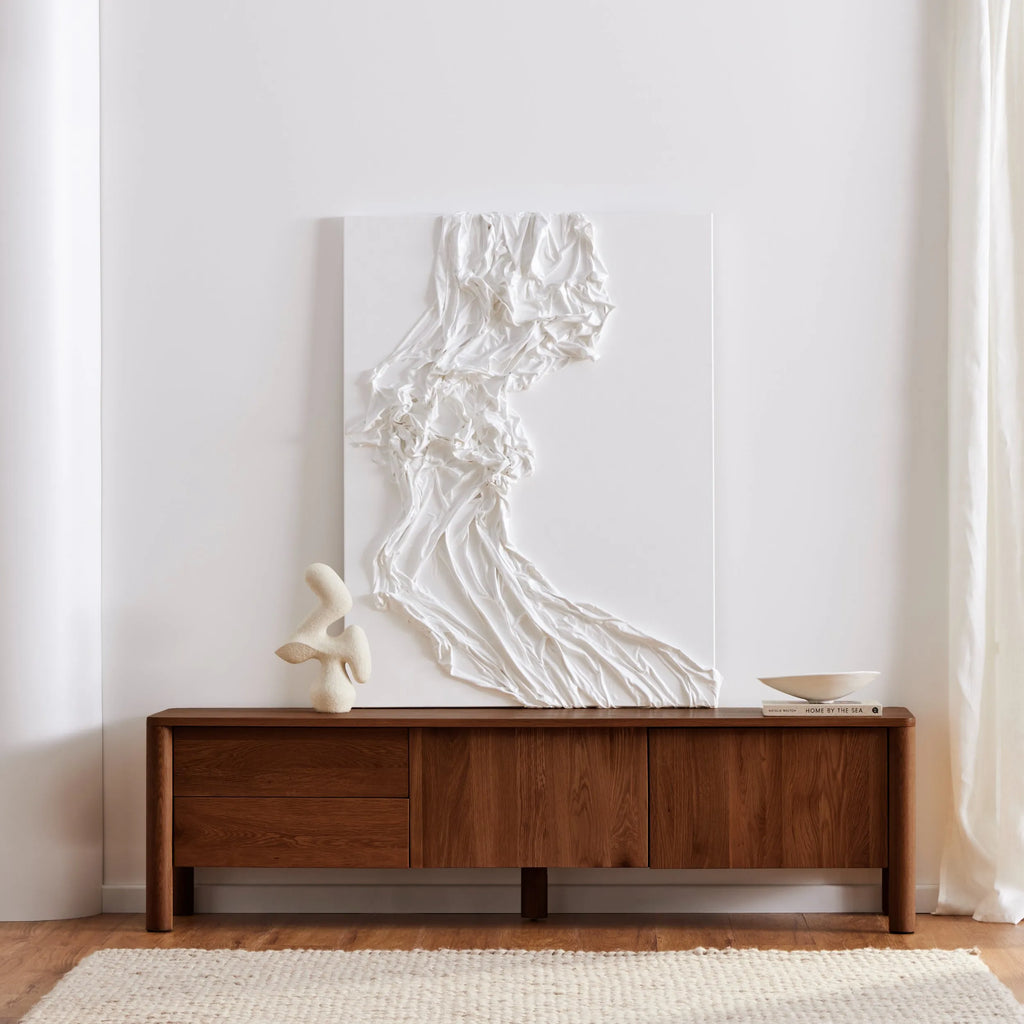 Olivia TV and Media Console 71" x 18" Solid American Walnut