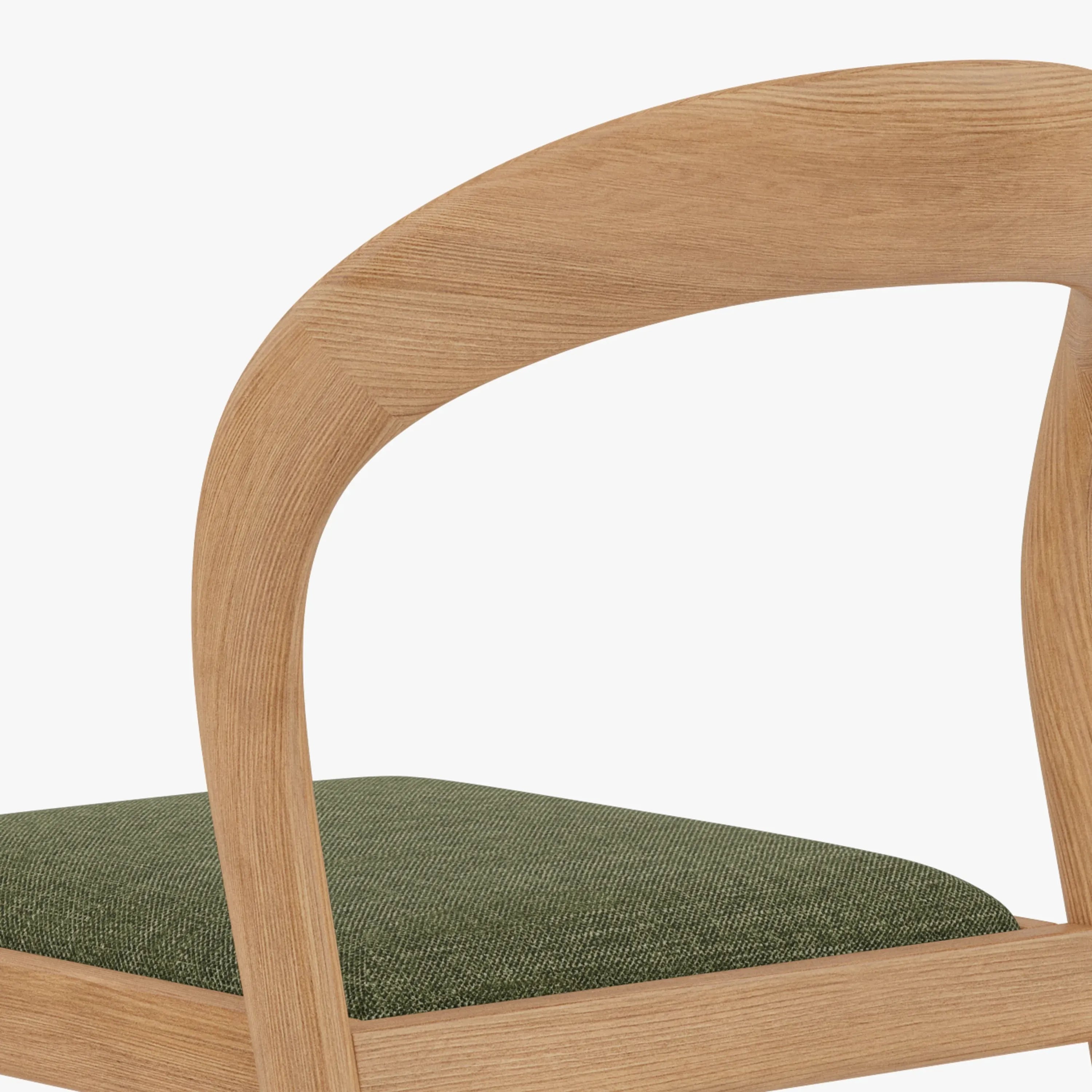 Sara Counter Stool Aloe Green Fabric Solid American Oak