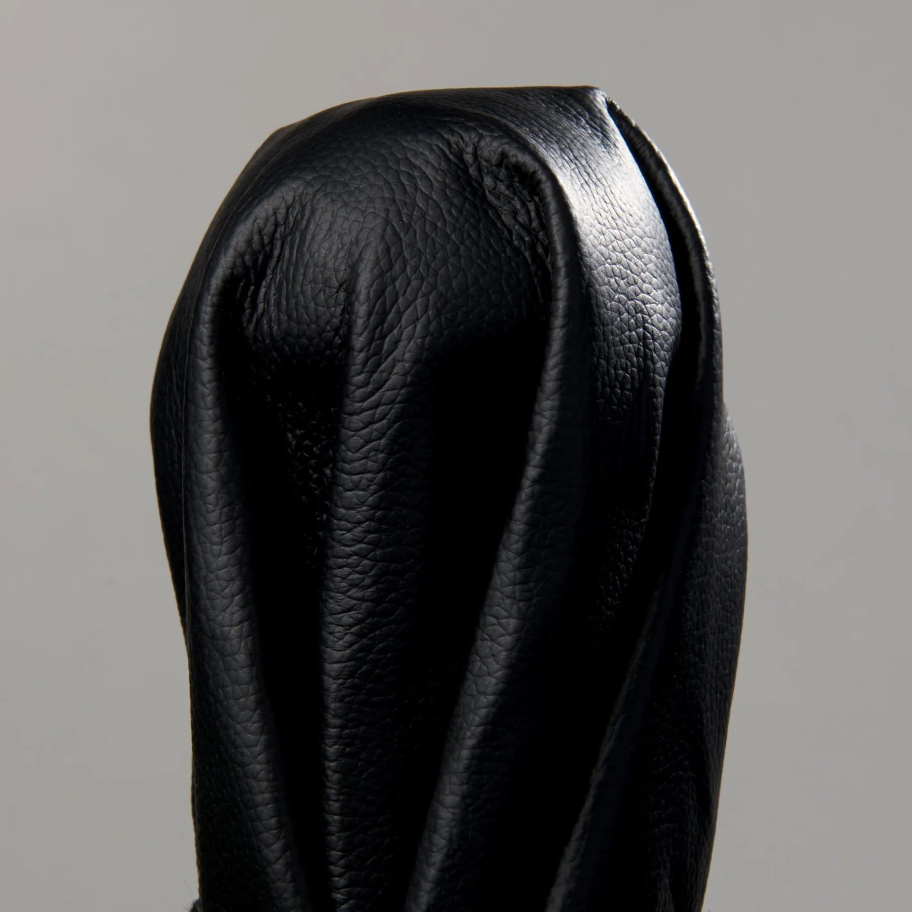 Sara Counter Stool Black Leather Solid American Walnut