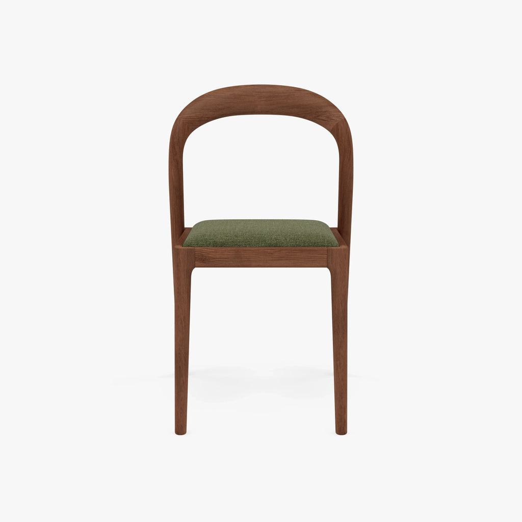 Sara Dining Chair Aloe Green Fabric Solid American Walnut