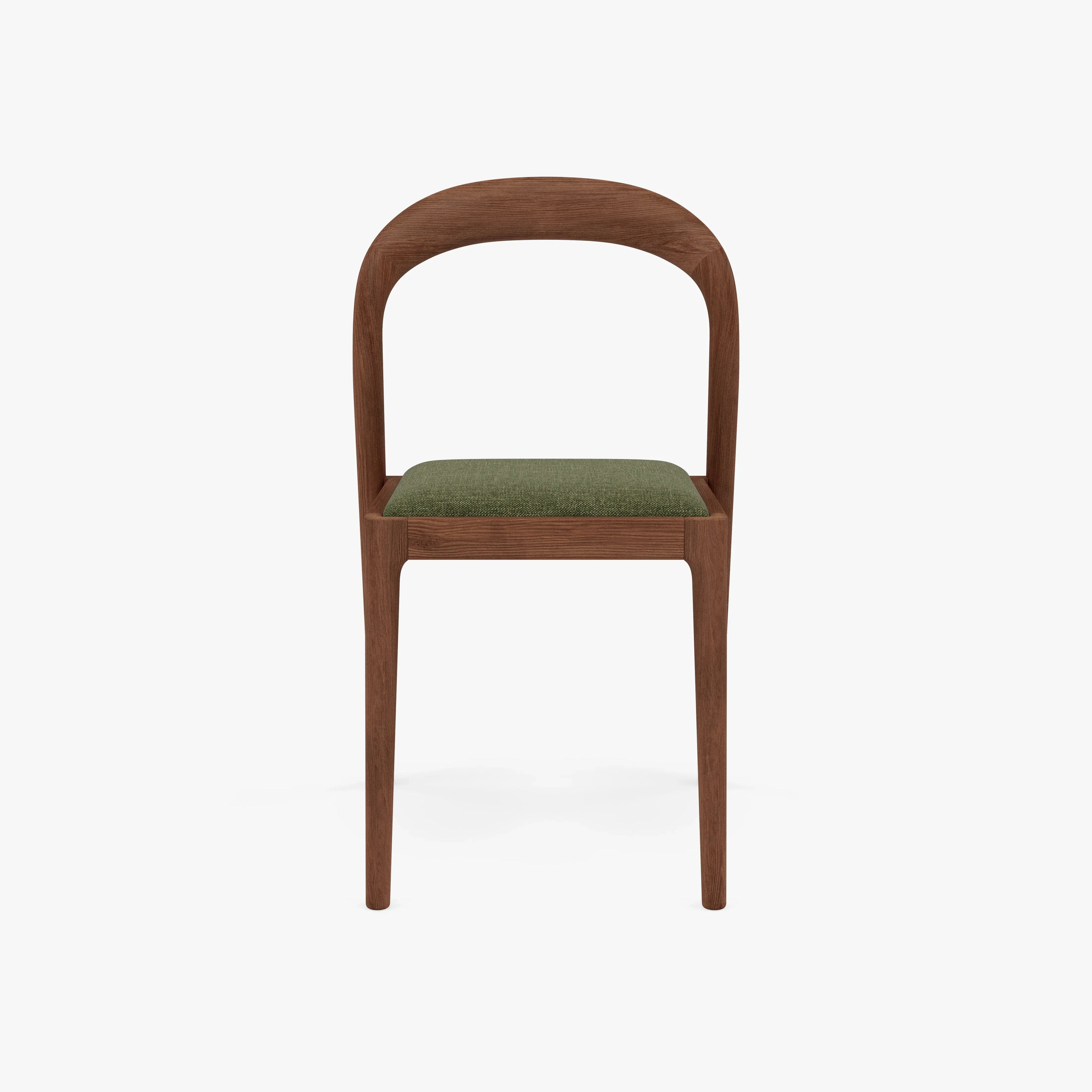 Sara Dining Chair Aloe Green Fabric Solid American Walnut