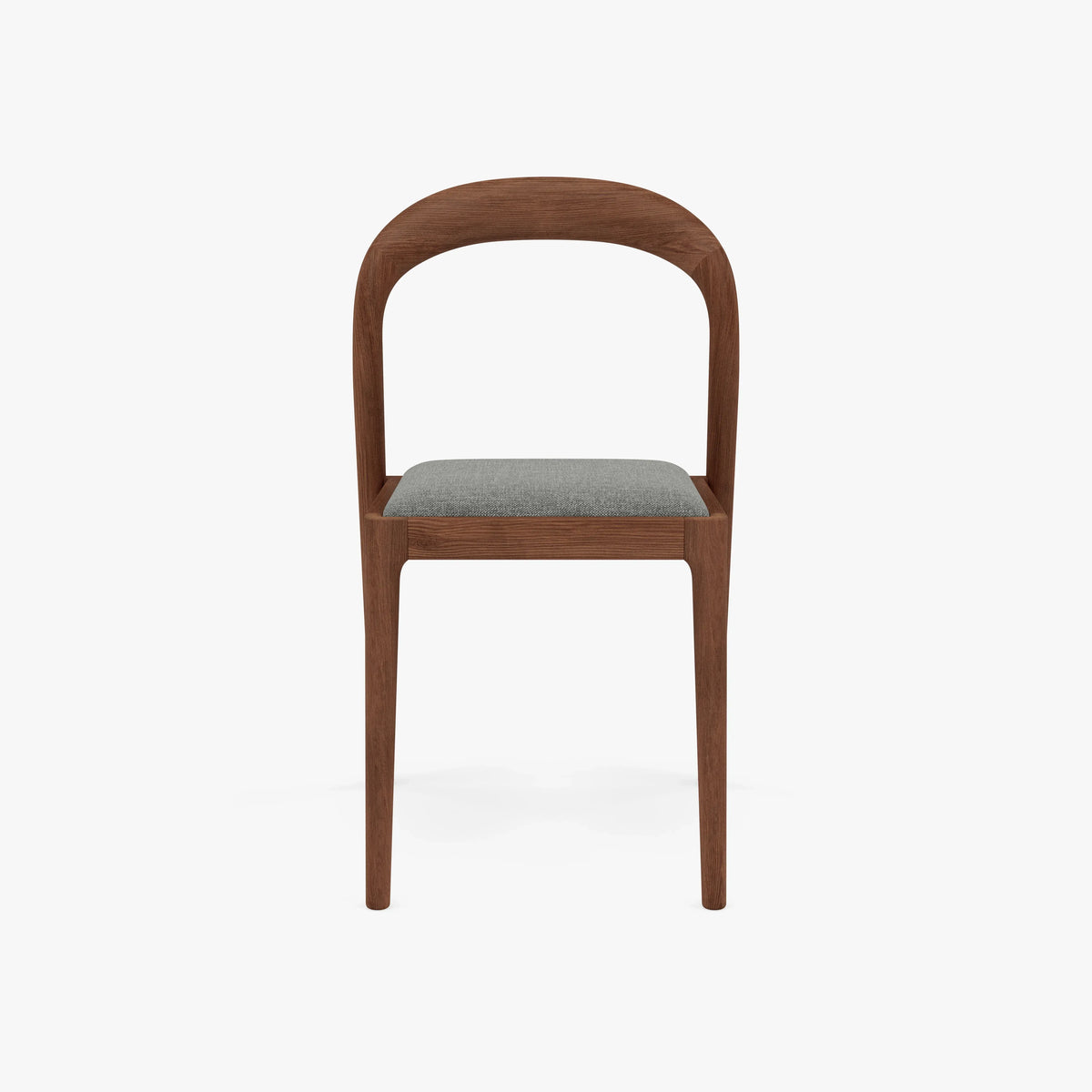 Sara Dining Chair Pewter Gray Fabric Solid American Walnut