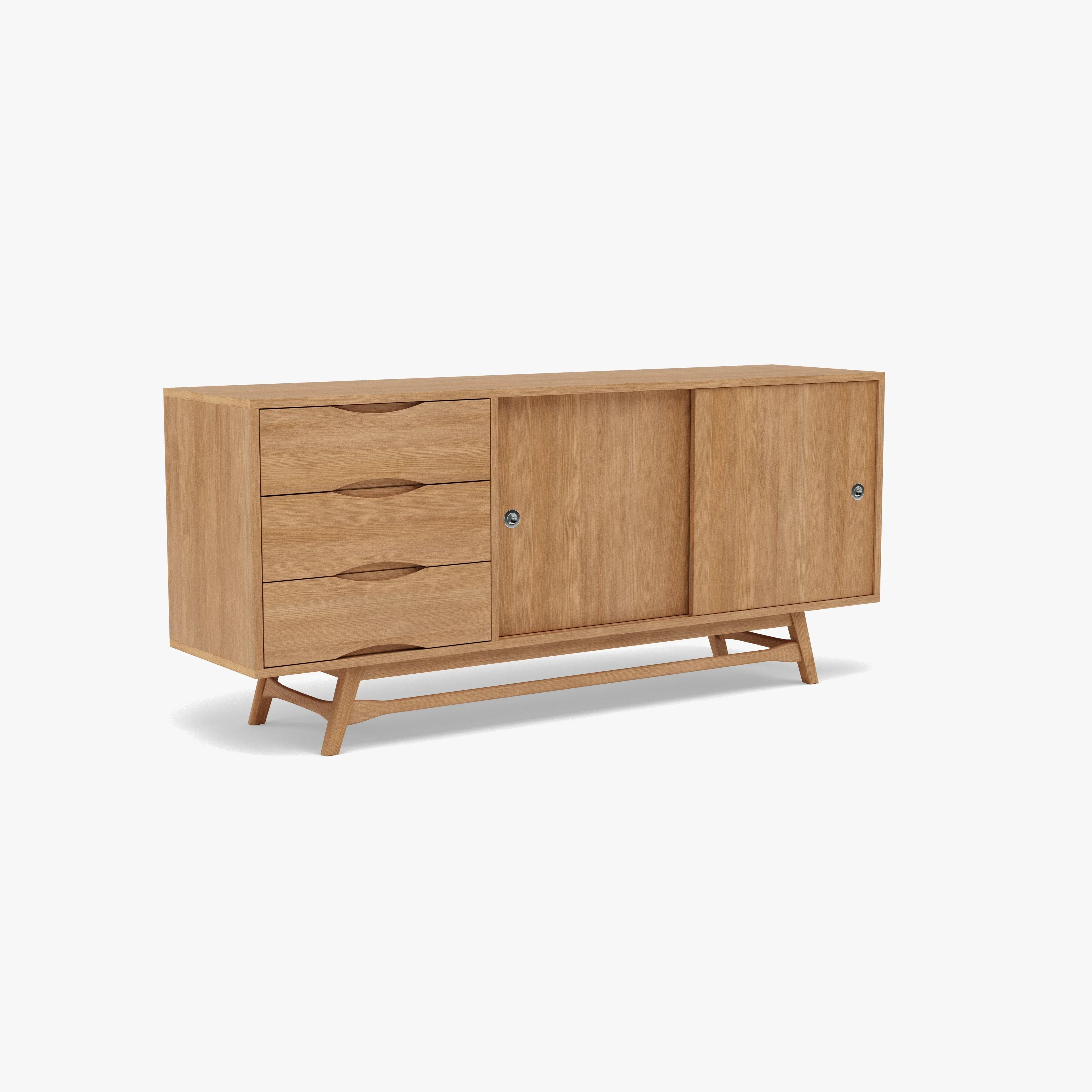 Svend Sideboard 71" x 18" Solid American Oak