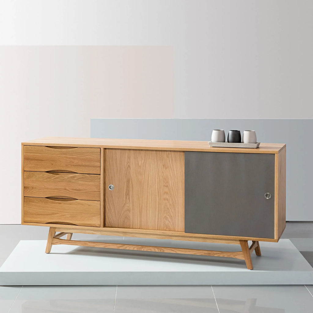 Svend Sideboard 71" x 18" Solid American Oak