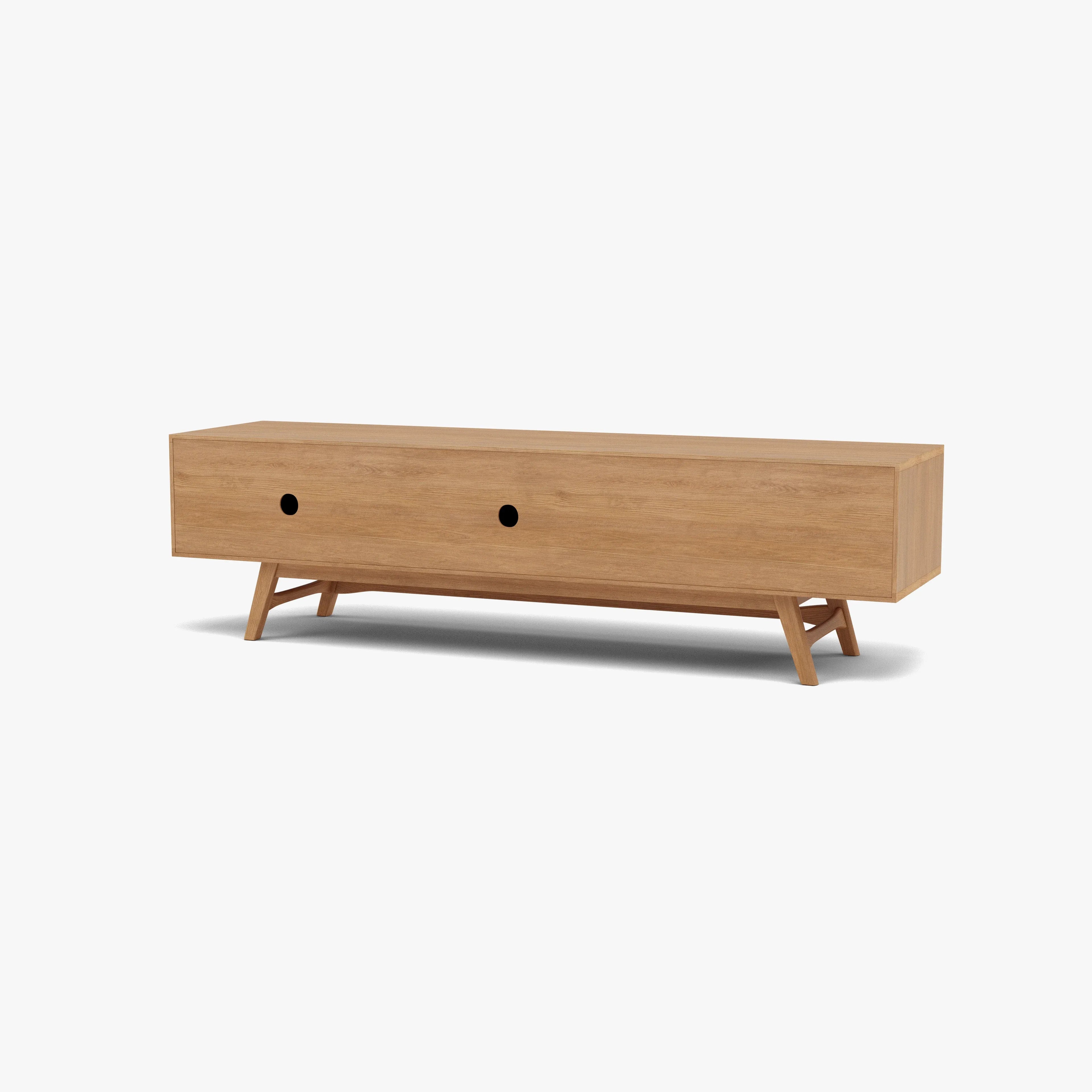 Svend TV and Media Console 71" x 18" Solid American Oak