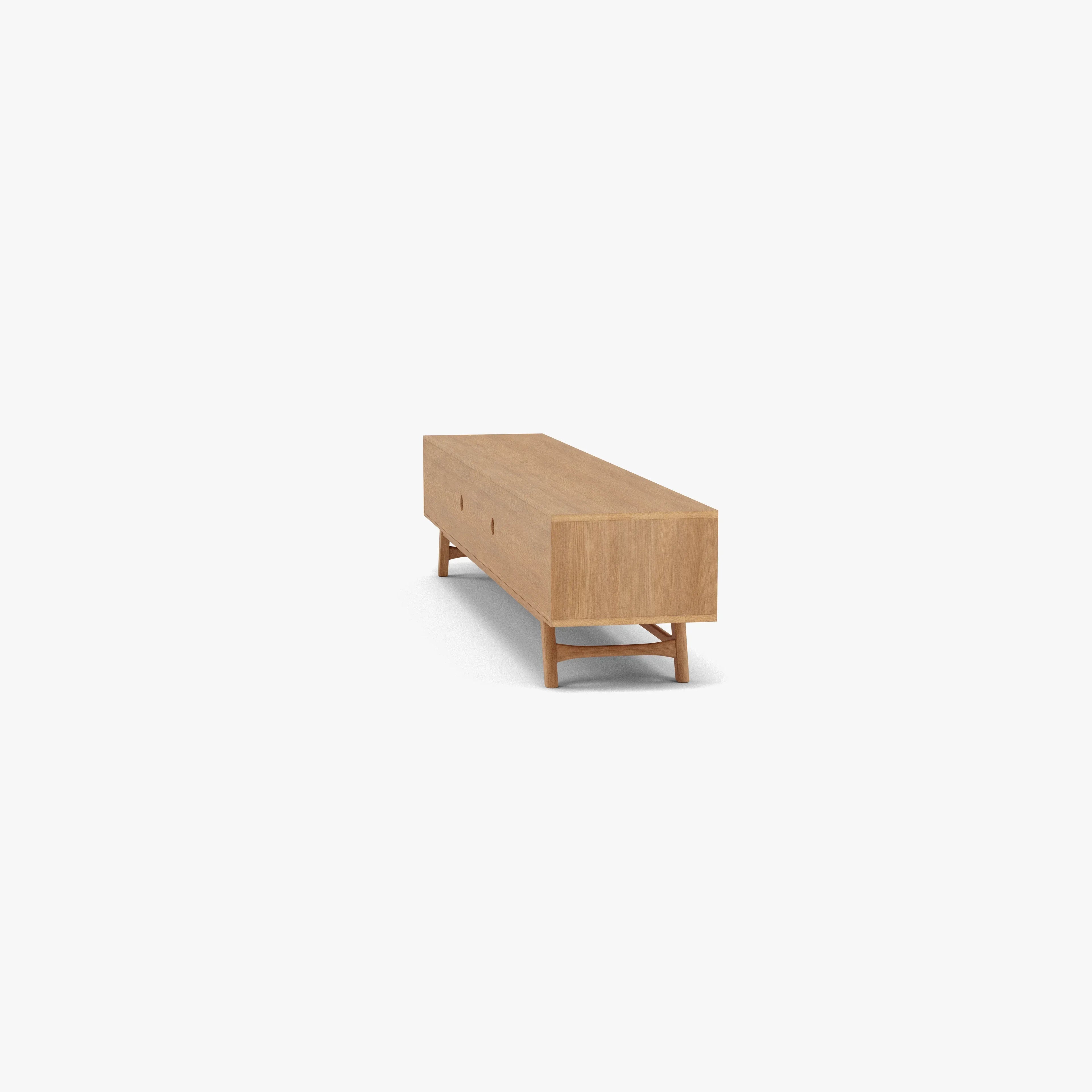 Svend TV and Media Console 95" x 18" Solid American Oak