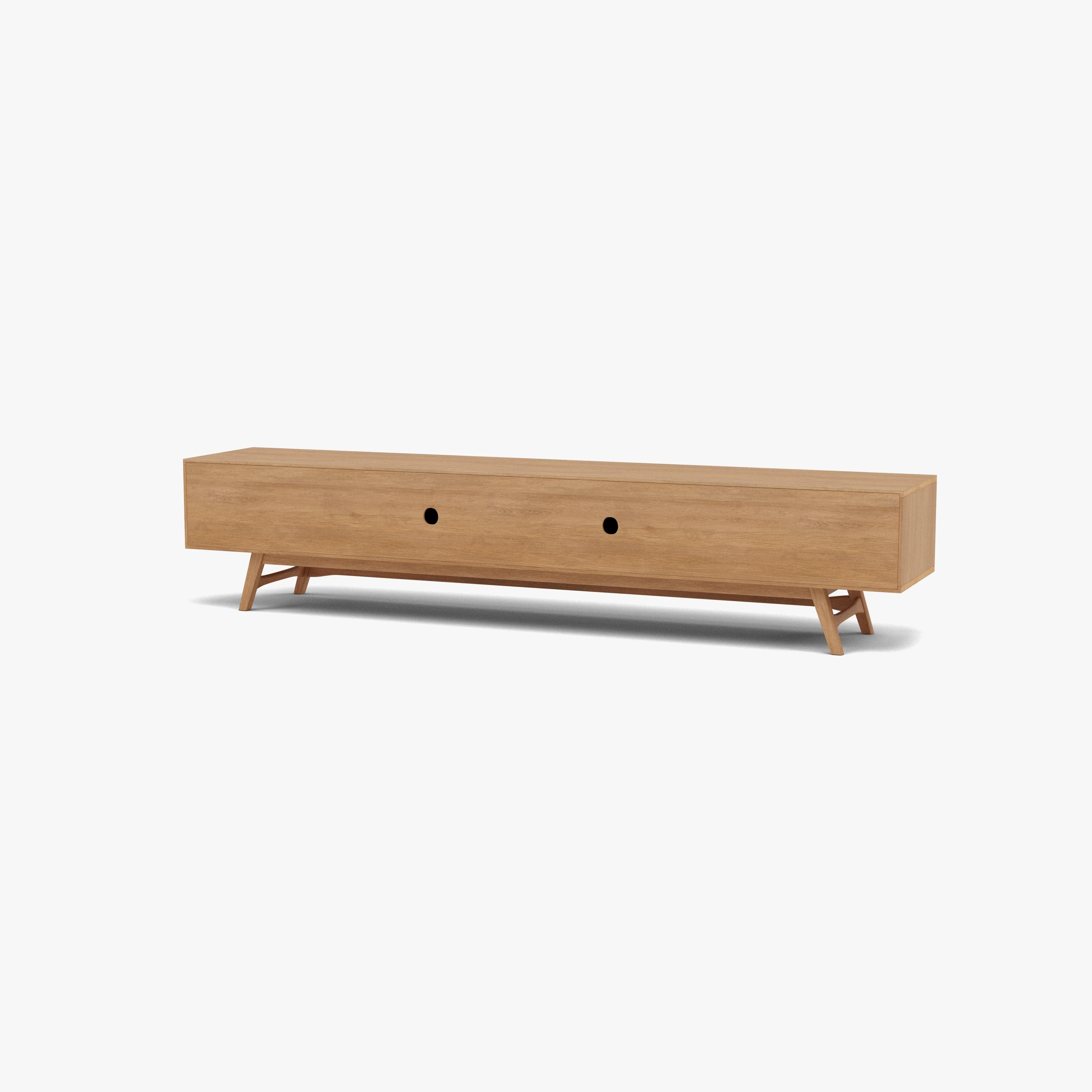 Svend TV and Media Console 95" x 18" Solid American Oak