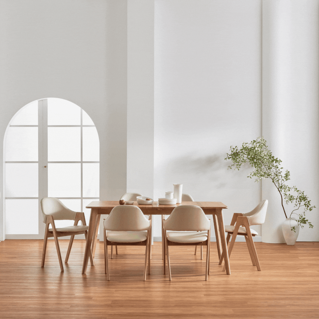 Magnus Extendable Dining Table - 63-79" x 35" in Solid American Oak