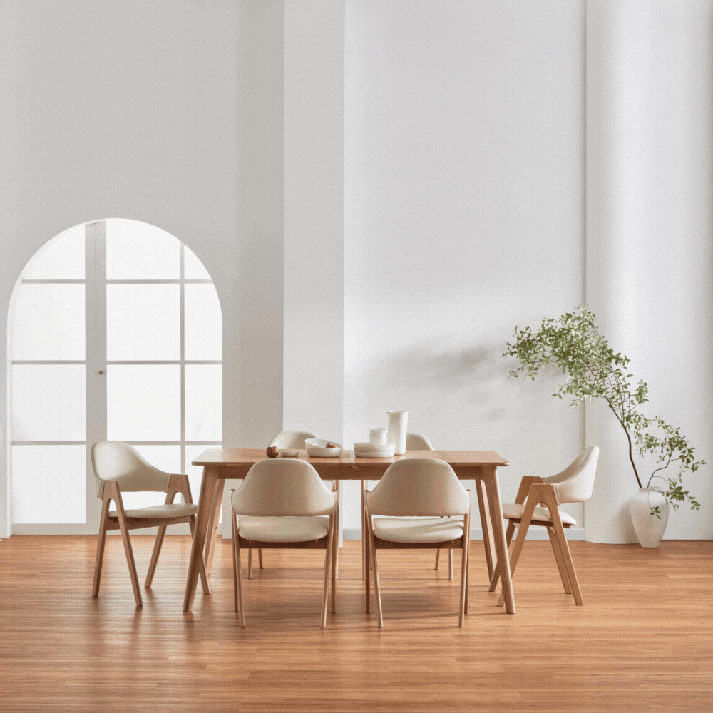 Magnus Extendable Dining Table - 63-79" x 35" in Solid American Oak