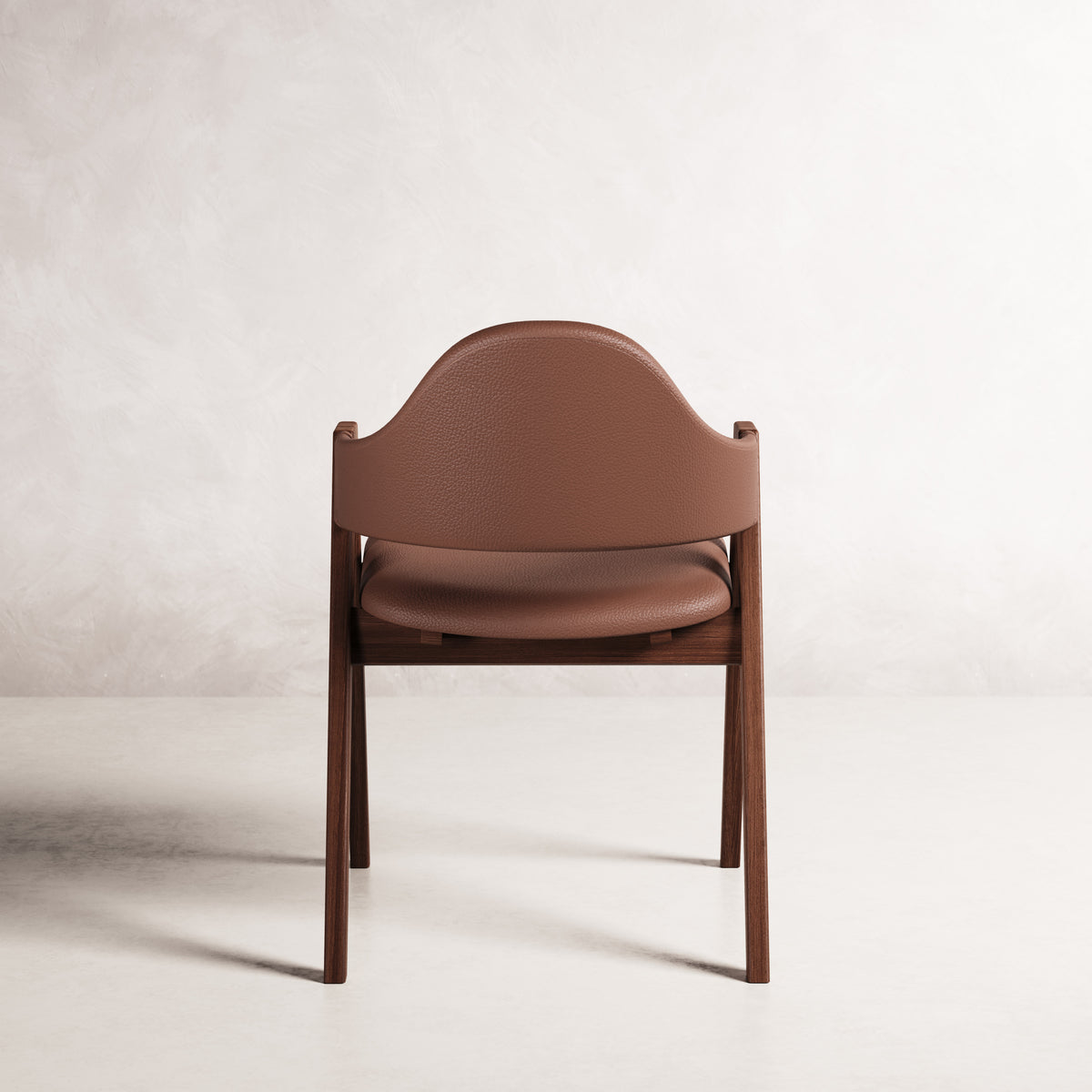 Nestor II Dining Chair - Solid American Walnut with Tan Leather | 360 View - Frame 16