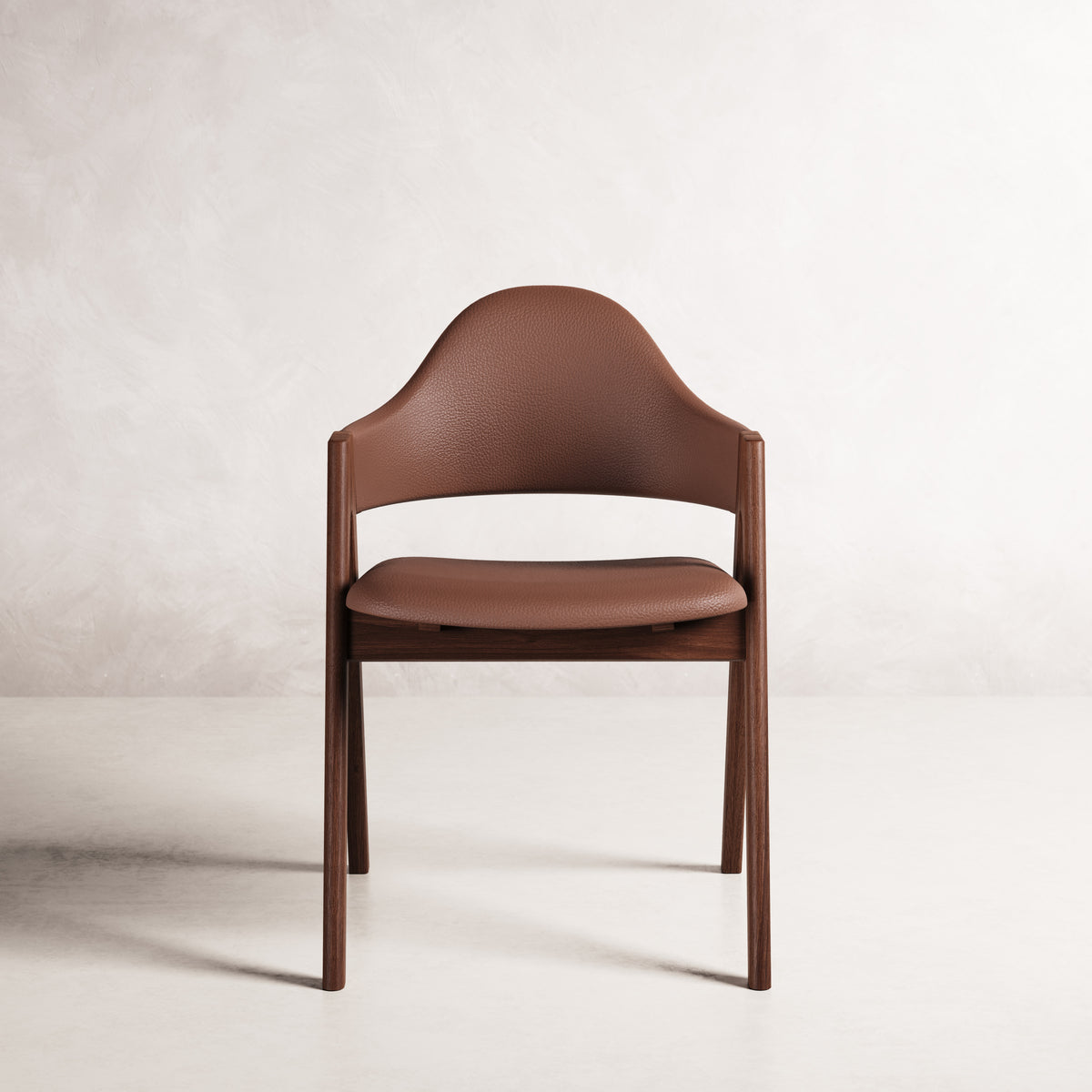 Nestor II Dining Chair - Solid American Walnut with Tan Leather | 360 View - Frame 34