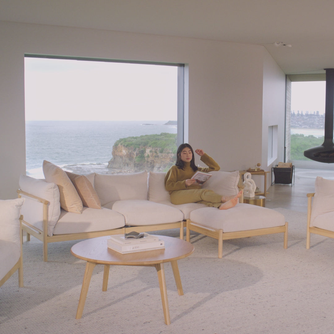 Olivia Sofa Solid American Oak
