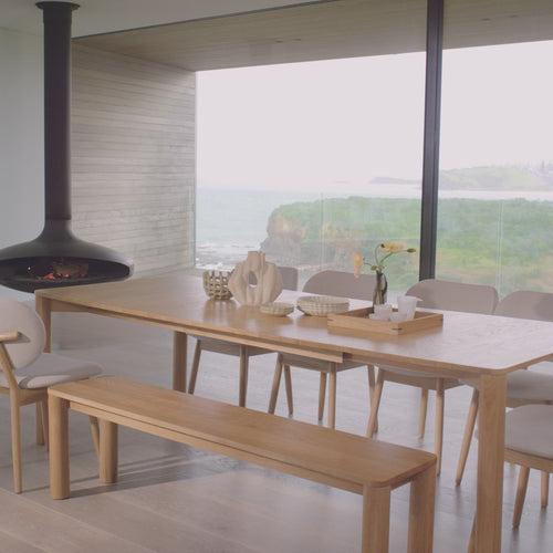 Olivia Dining Table Extendable Solid American Oak