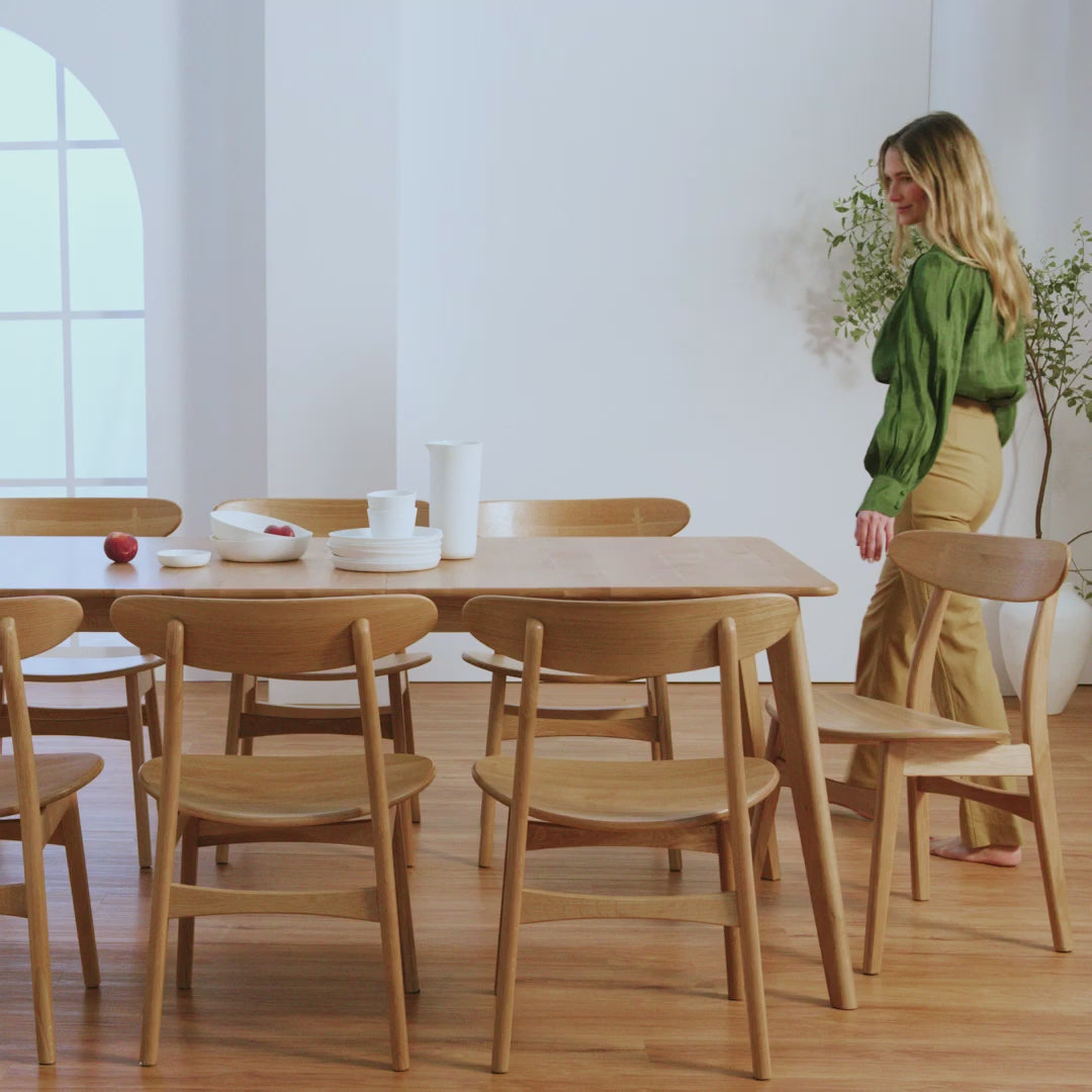 Magnus Dining Table Extendable 63-79" x 35" Solid American Oak