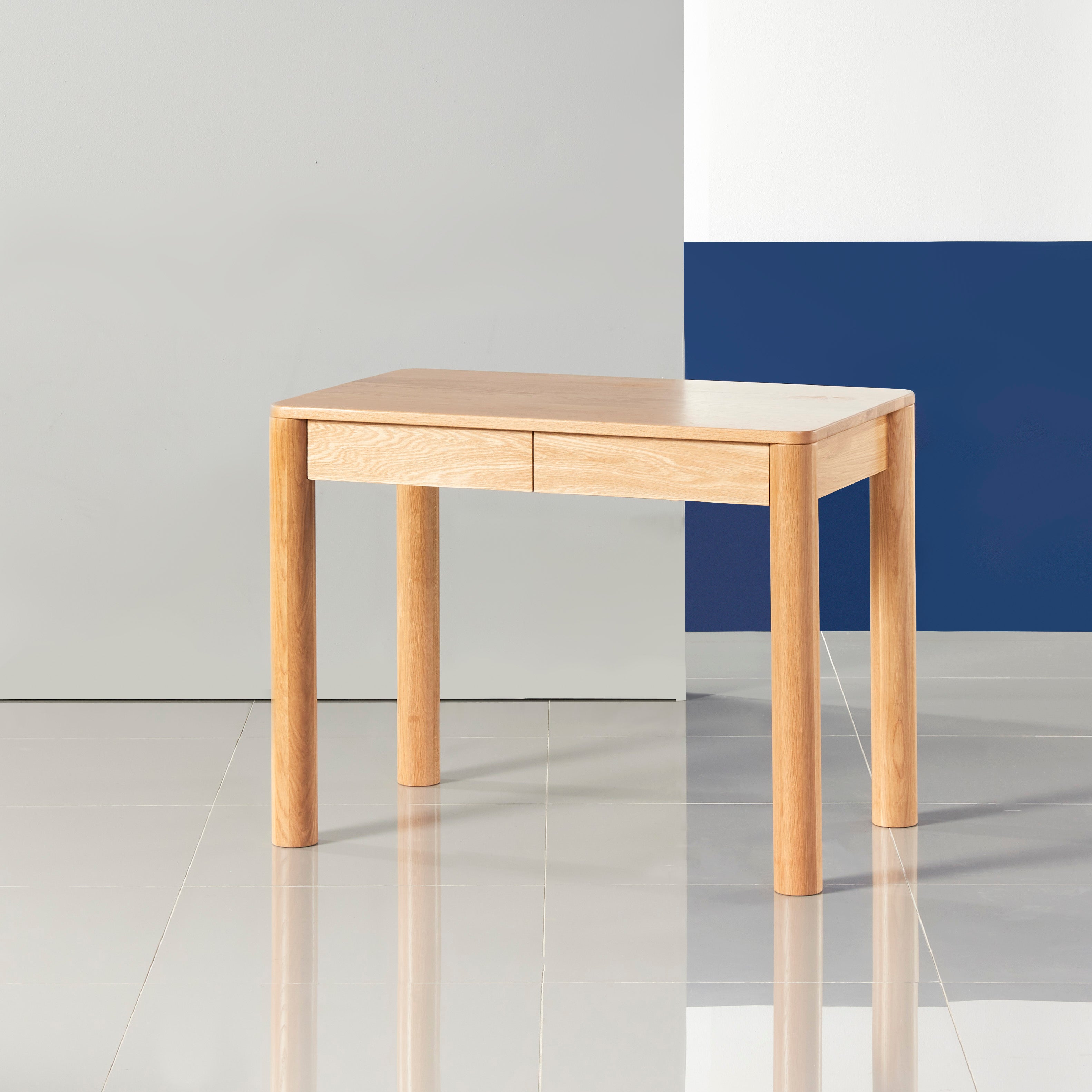 Solid Oak Scandi Desk Mid Century Modern Solid Wood Study