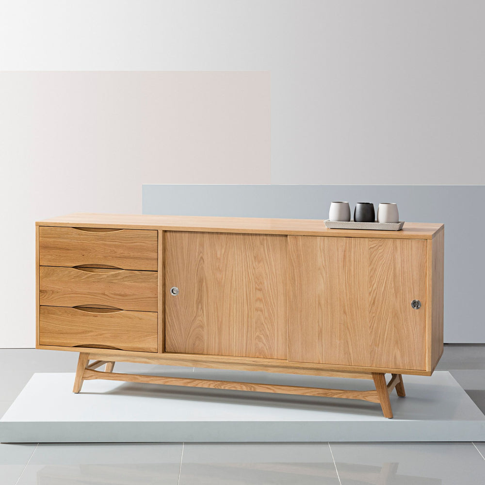 Buy Magnus Mid Century Buffet Sideboard in Oak IconByDesign
